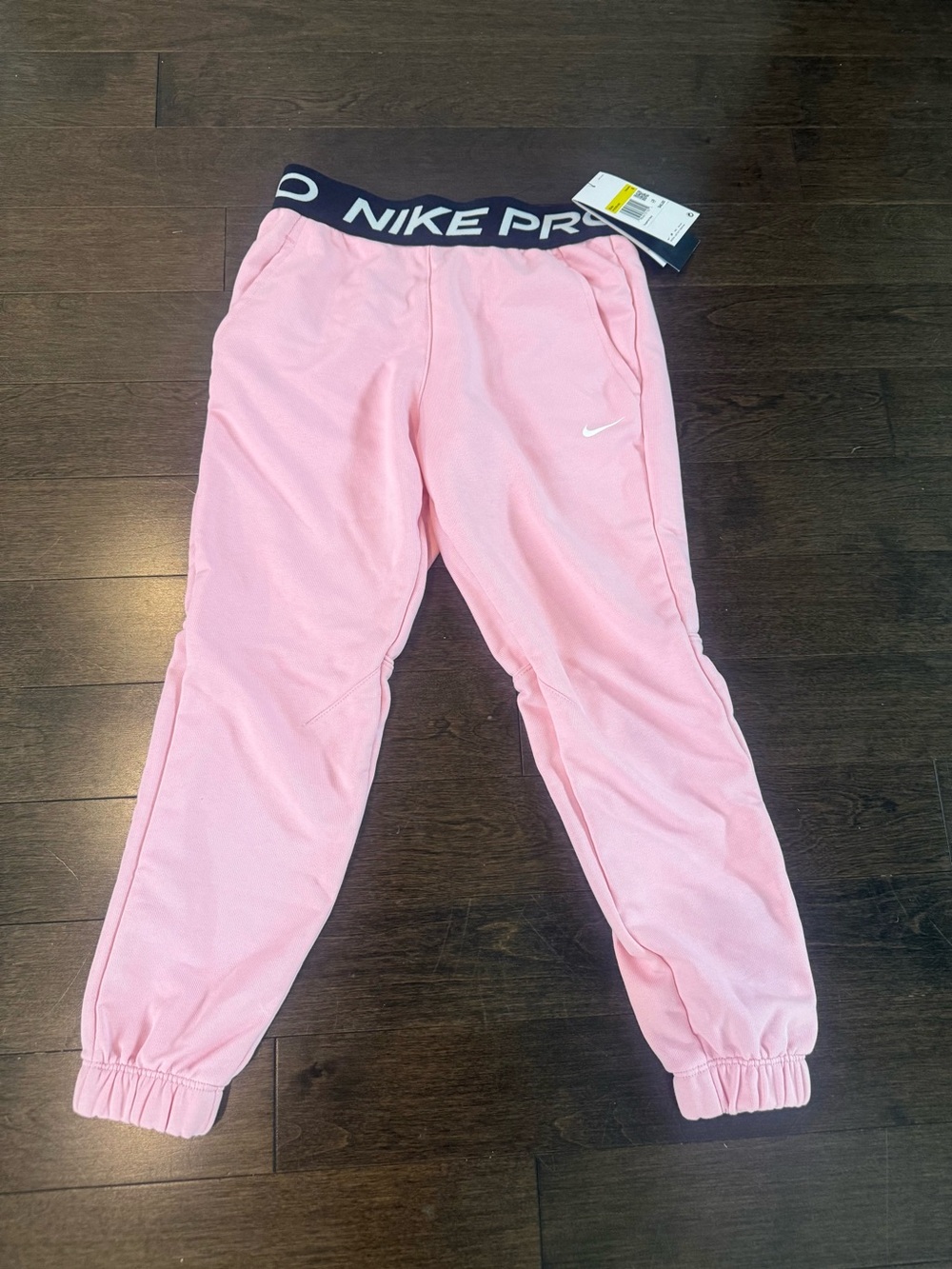 Nike Pink Girls' Joggers with Black Nike Pro Waistband